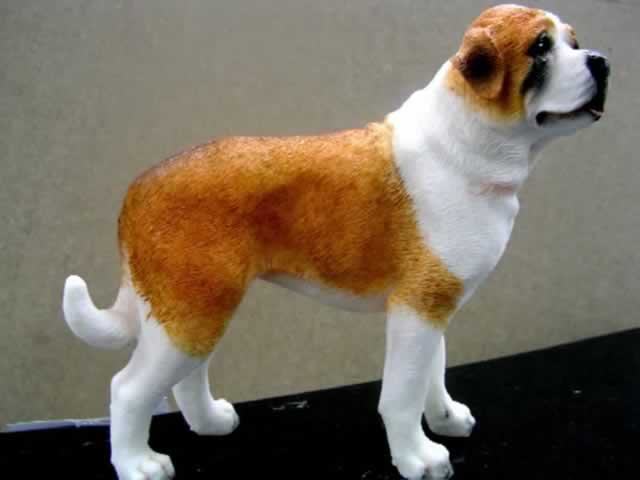 8" St. Bernard Dog Resin Figurine