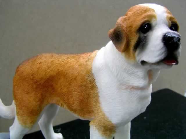 8" St. Bernard Dog Resin Figurine