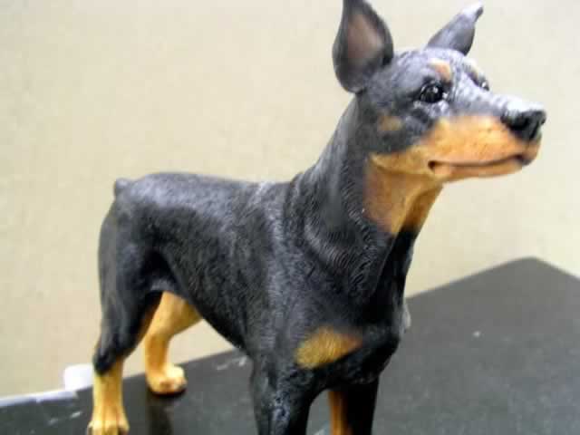 8" Doberman Dog Resin Figurine