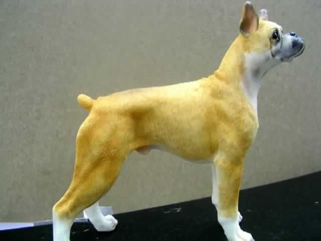 8" Boxer Dog Resin Figurine