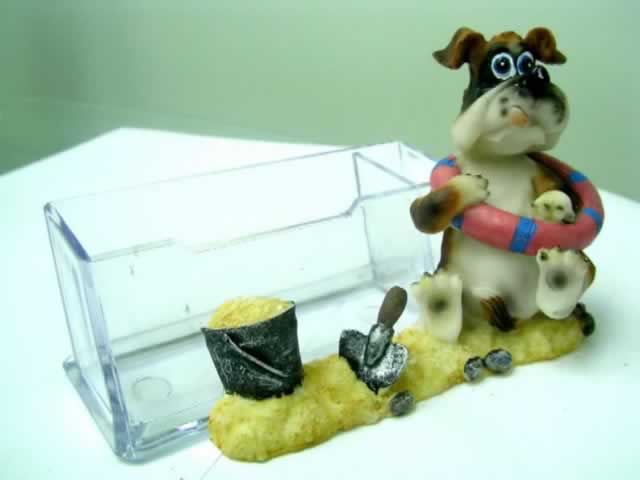 Puppy & Buoy Cuite Desktop Card Holder