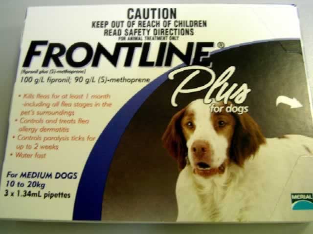 Frontline Plus for dog 23-44lbs(10-20kg) 3 pipettes