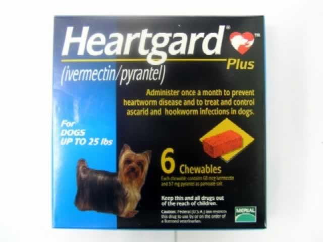 Heartguard Plus for dogs up to 25lbs